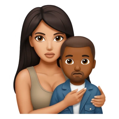 kim kardashian carrying midget kanye sticker