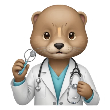 Una nutria siendo nutriologa sticker