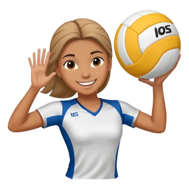 Girl playing volleyball  sticker