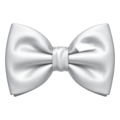 White bow tie like iPhone Emoji bow tie sticker