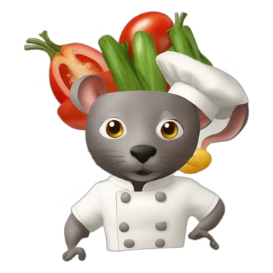 Ratatouille nicoise cuisine sticker
