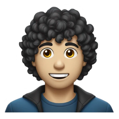 Un jeune homme noir, les cheveux bleus et qui a das dents de vampire. sticker