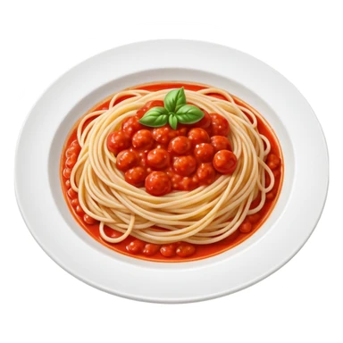 spaghetti with tomato sauce on a white plate

 sticker