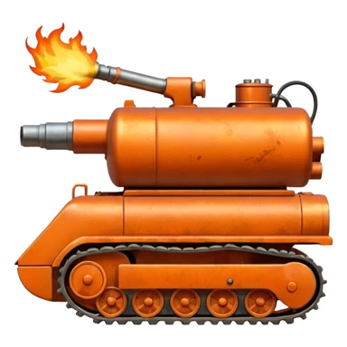 flame thrower with tank sticker