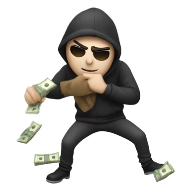 A Thief with Lots of money sticker