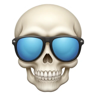 Goofy skull with sunglasses sticker
