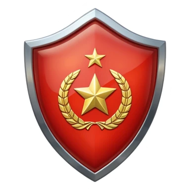 generate a very realistic shield metal with the USSR flag sticker