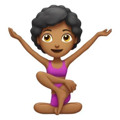 Mujer haciendo yoga sticker