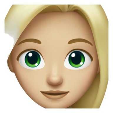 Blonde girl with blueish green eyes sticker