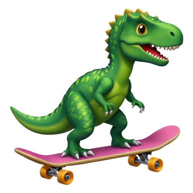 Dinosaur on a skateboard sticker