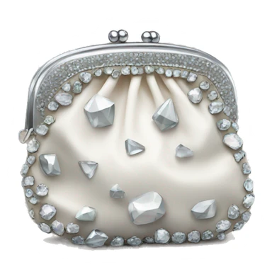 pouch with silver gems sticker