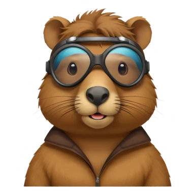 Capibara con gogles sticker