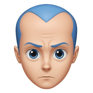 give me megamind character his forhead make it bigger sticker