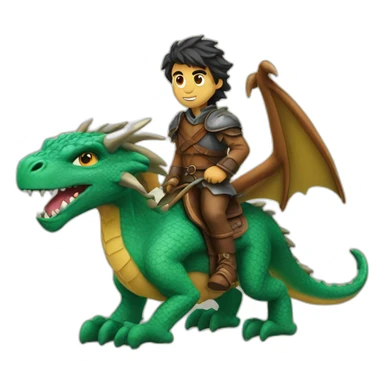 merlin riding dragon sticker