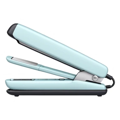 open pastel white hair straightener sticker