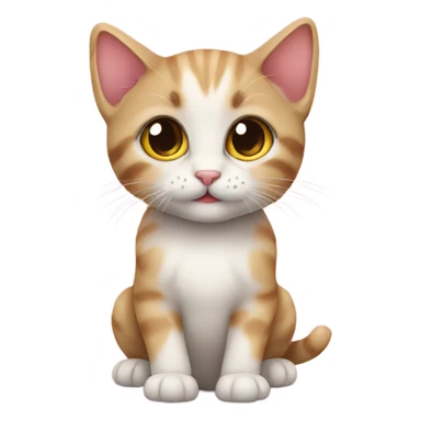 kitten with a heart sticker