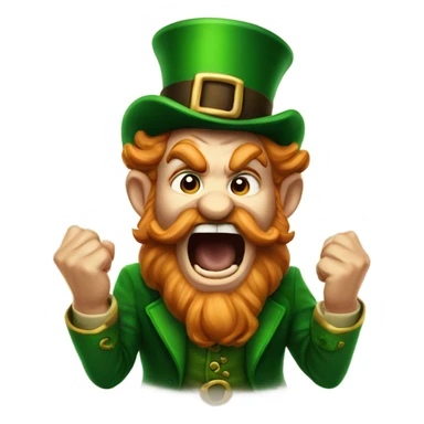leprechaun yelling sticker
