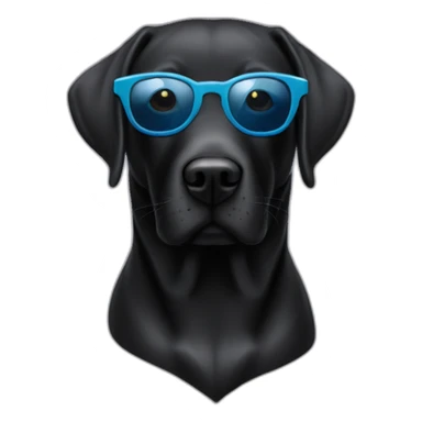 Labrador noir portant des lunettes de soleil sticker