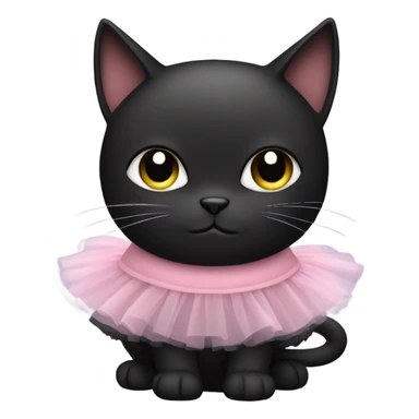 A black cat in a tutu. sticker