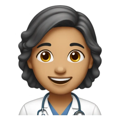 Indian Doctor Girl, fair skin,  who laughs a lot and go with the flow sticker