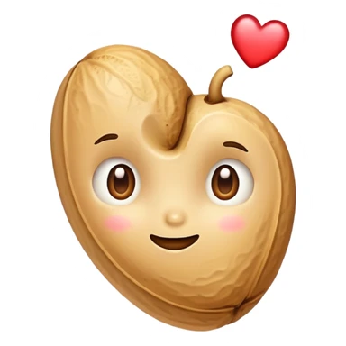 A peanut drooling with heart eyes sticker