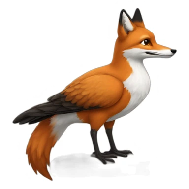 Renard sur une mouette sticker