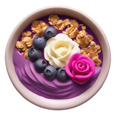 Un acai bowl rose  sticker