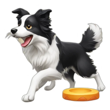Border-collie-catching-frisbee sticker