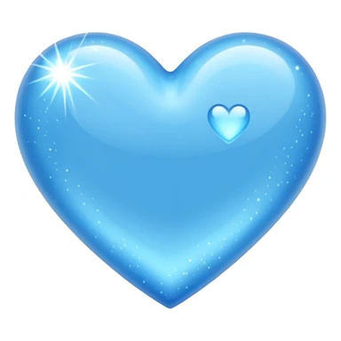 Light blue heart with sparkles  sticker