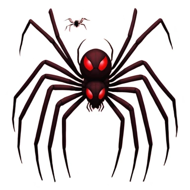 A giant shadow creature with spreading spider legs in a red stormy sky sticker