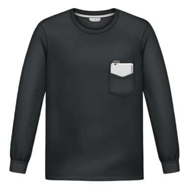 black long sleeve shirt with pocket sticker