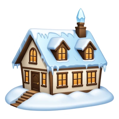 house buried in snow sticker