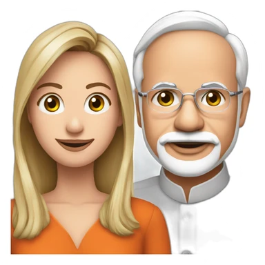 narendra modi and Giorgia Meloni sticker