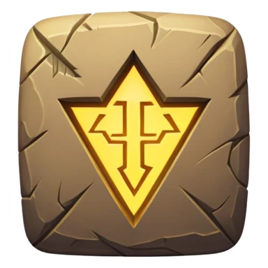 glowing rune stone sticker