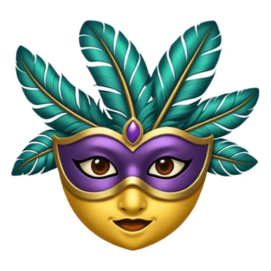 feather mask sticker