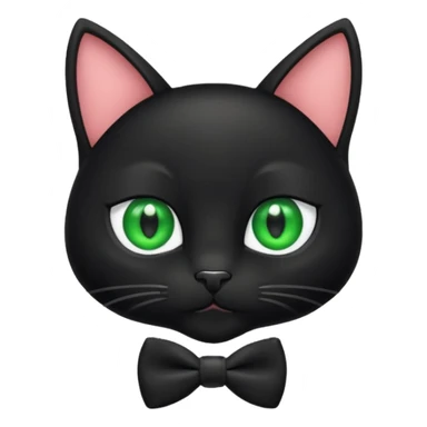 Black cat with bow tie sticker