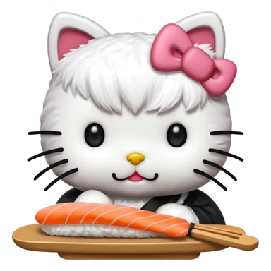 hello kitty che mangia sushi sticker