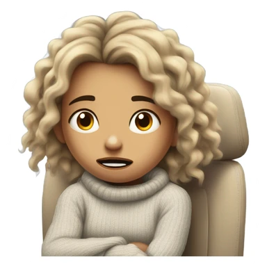 Girl afraid to fly sticker