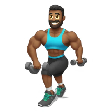 CrossFiter doing workout in gym sticker