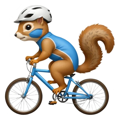 un écureuil cycliste sticker