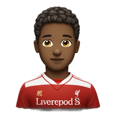 Boy wearing a liverpool jersey sticker