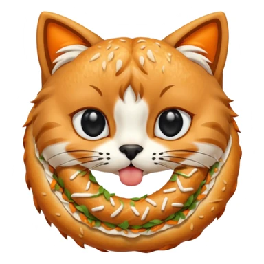 Simit yiyen kedi sticker