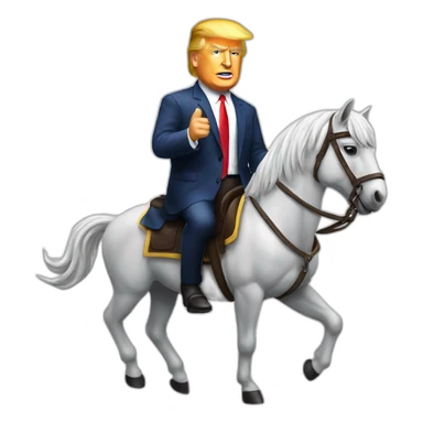 Trump assis sur un cheval sticker