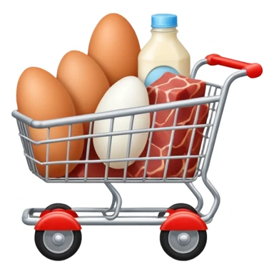 carrito de compras leche huevos carne pues que se vean sticker