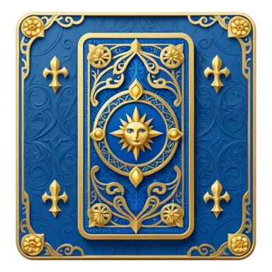 Blue taro card sticker