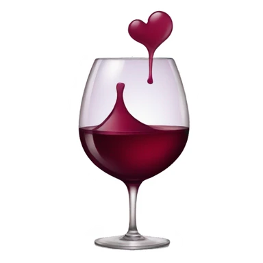 color wine heart  sticker