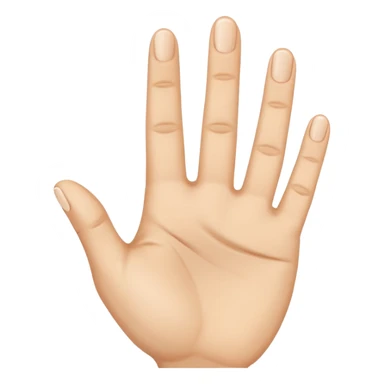 A hand with five fingers raises three fingers and lowers two fingers sticker