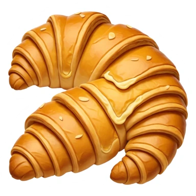 croissant font U sticker