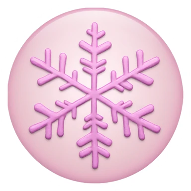 light pink heart shaped snowflake  sticker