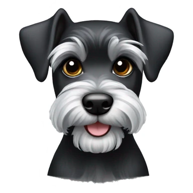 Female black and silver miniature schnauzer sticker